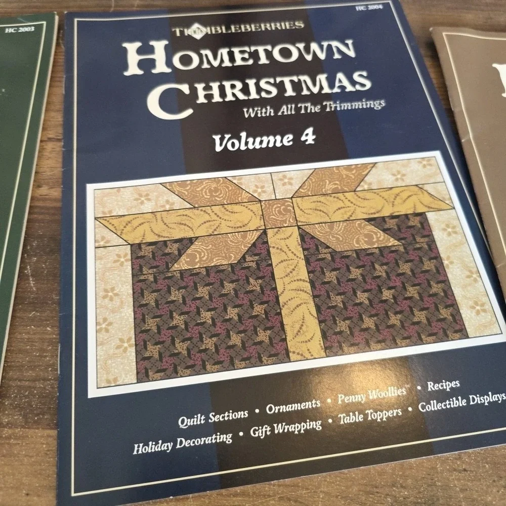 Thimbleberries Hometown Christmas Lot of 3 Volumes 2, 3 & 4 Recipes‎ Quilting